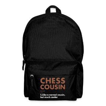 Chess Player Cousin Definition Chess - Backpack - black - Front
