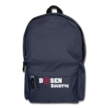 Geocacher: Dosensüchtig - Rucksack - Navy - Vorne