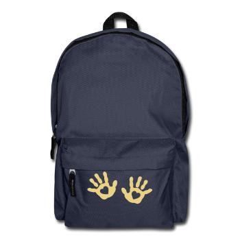 Bébé mains - cœur - Sac à dos - bleu marine - Devant
