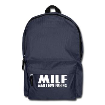 Mann ich liebe Angeln - Rucksack - Navy - Vorne