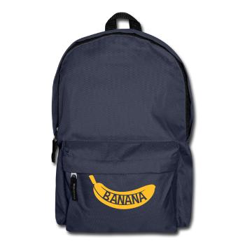gelb text banana logo obst banane lecker gesund es - Rucksack - Navy - Vorne