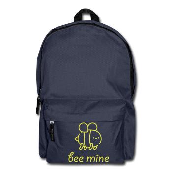 bee mine honeybee Biene Spruch Witzig Geschenk - Rucksack - Navy - Vorne