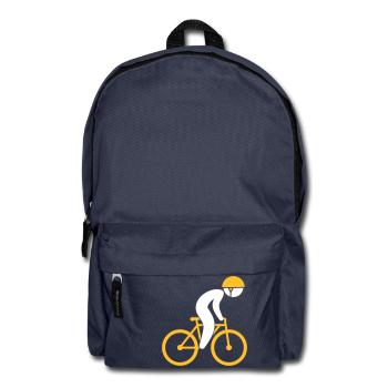 A Racing Cyclist On His Bike - Backpack - navy - Front