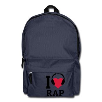 I love Rap - Rucksack - Navy - Vorne