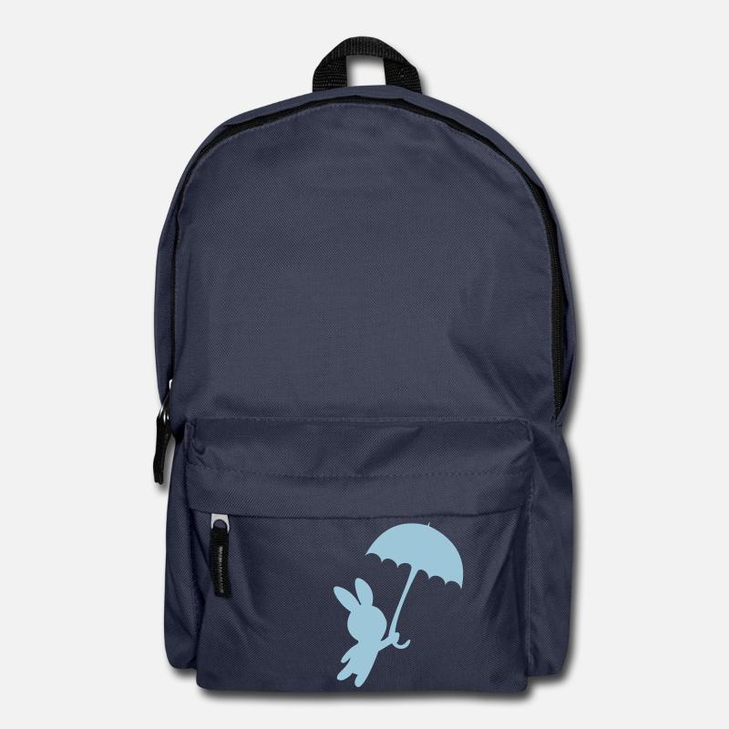 Bunny rabbit umbrella autumn fly hare - Backpack - navy