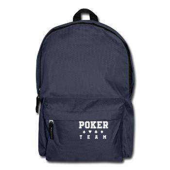 poker team - Rucksack - Navy - Vorne