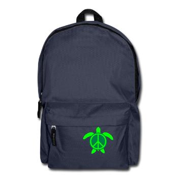 Water Turtle Peace Victory Peace Love Cute - Backpack - navy - Front
