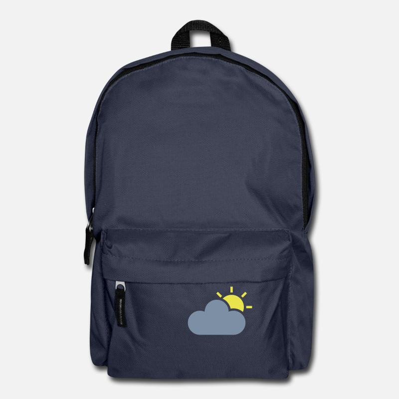 weather symbol - sun & cloud - Backpack - navy
