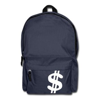 signe dollar - Sac à dos - bleu marine - Devant
