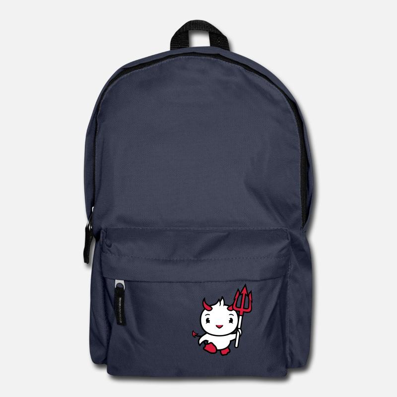 oiseau diable cornes satan trident enfer mal cool - Sac à dos - bleu marine