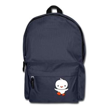 Duck running fast wants to fly cute flutter - Backpack - navy - Front