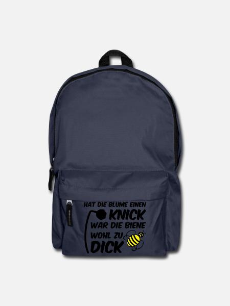 Biene zu dick Blume Knick Blüte - Rucksack - Navy