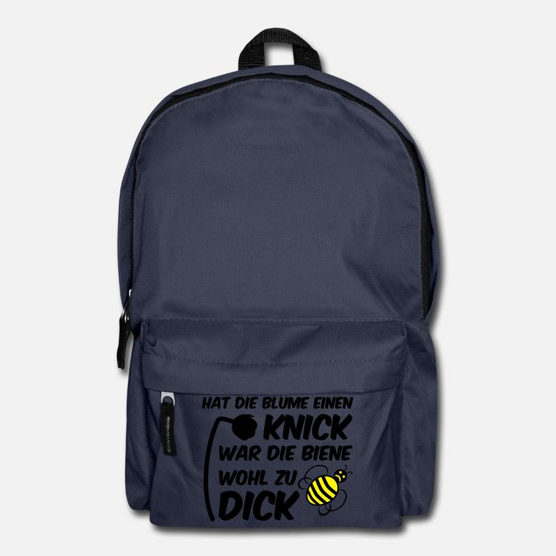 Biene zu dick Blume Knick Blüte - Rucksack - Navy