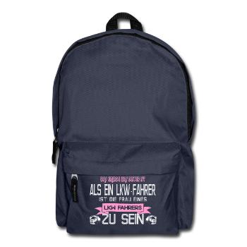 Die Frau eines LKW-Fahrers - Rucksack - Navy - Vorne