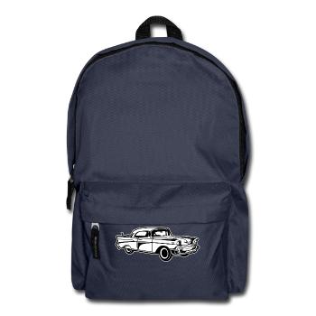 Chevy Bel Air / Oldtimer 01_schwarz weiß - Rucksack - Navy - Vorne