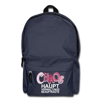 Chaos Beauftragte - lustiger Spruch für Mütter - Rucksack - Navy - Vorne