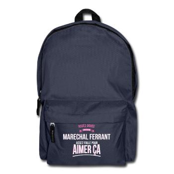 Marechal ferrant douée folle cadeau femme - Sac à dos - bleu marine - Devant