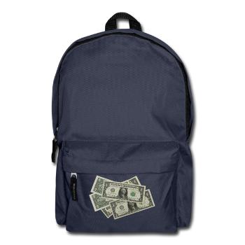 Dollar Scheine - Rucksack - Navy - Vorne