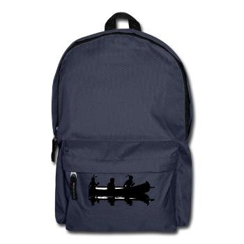 Kanu Indianer Silhouette Geschenkidee Amerika - Rucksack - Navy - Vorne