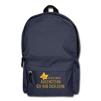 Augenstern Liebe Spruch - Rucksack - Navy - Vorne