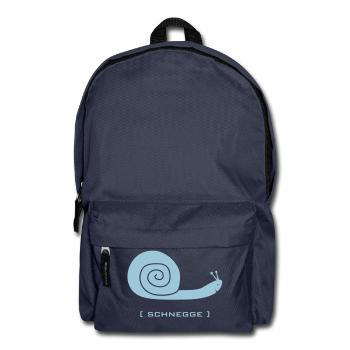 schnegge schnecke kriechtier snail liebling schatz - Rucksack - Navy - Vorne