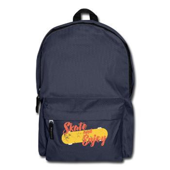 Skater - Skateboard - Geschenk - Skate And Enjoy - Rucksack - Navy - Vorne
