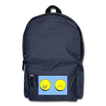 zitrone hellblau - Rucksack - Navy - Vorne