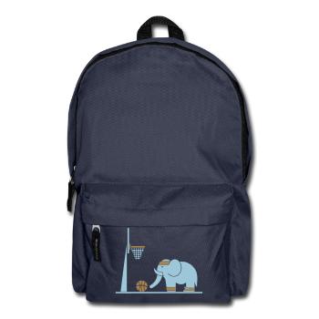 Elephant plays basketball - Backpack - navy - Front