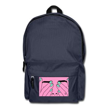 Face rose - Backpack - navy - Front