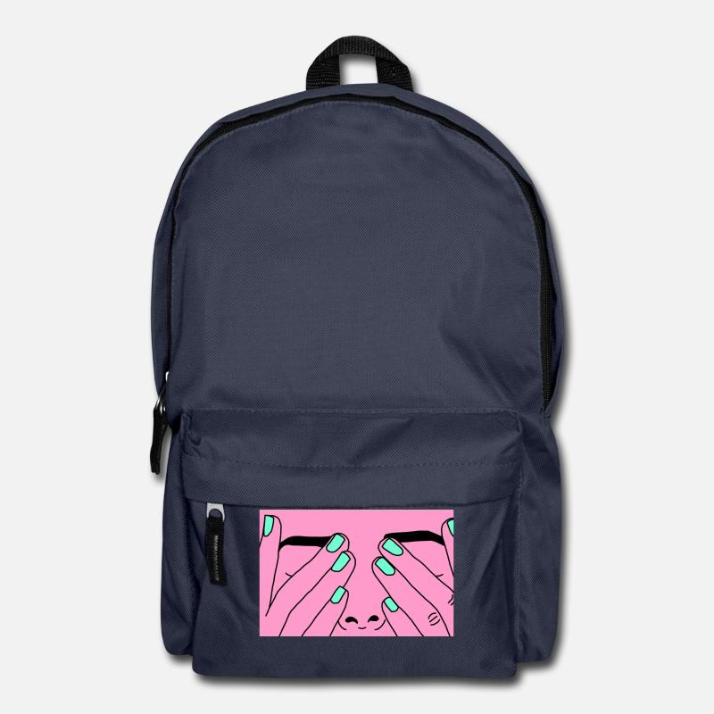 Face rose - Backpack - navy