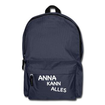ANNA KANN ALLES I Anna I anna I Geschenk für Anna - Rucksack - Navy - Vorne