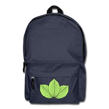 3 leaves beech leaf tree plant shape clip art d - Backpack - navy - Front