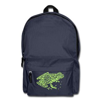 grenouille frog tribal style mexicaine 2 - Sac à dos - bleu marine - Devant