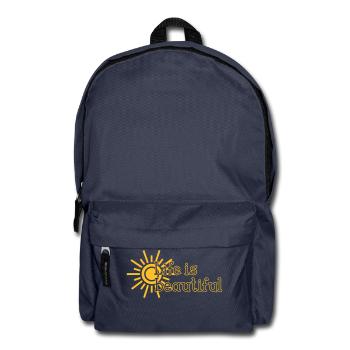 Life is beautiful - Backpack - navy - Front