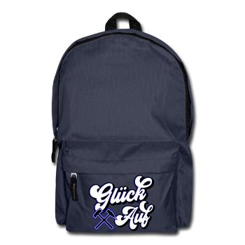 Glück auf Hammer und Schägel | Farben änderbar - Rucksack - Navy - Vorne