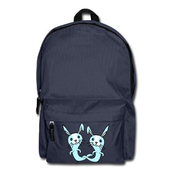 2 Hasen Geist Gespenst spuken Halloween gruselig - Rucksack - Navy - Vorne