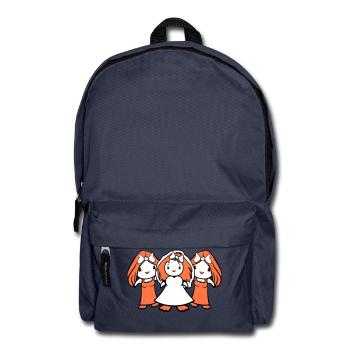 3 Birds Team Bride Girls Three Girlfriends Wedding - Backpack - navy - Front