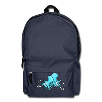2 Octopus Flute Music Play Bubbles Band Team - Backpack - navy - Front