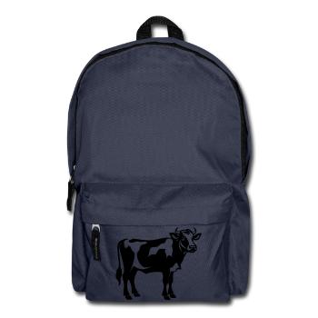 Schattenmilchkuh stehend – transparent SVG boerderi - Rucksack - Navy - Vorne