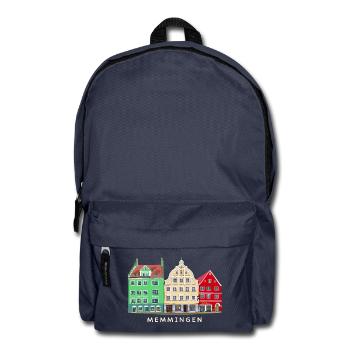 Memmingen, Bayern, Süddeutschland, Handzeichnung - Rucksack - Navy - Vorne