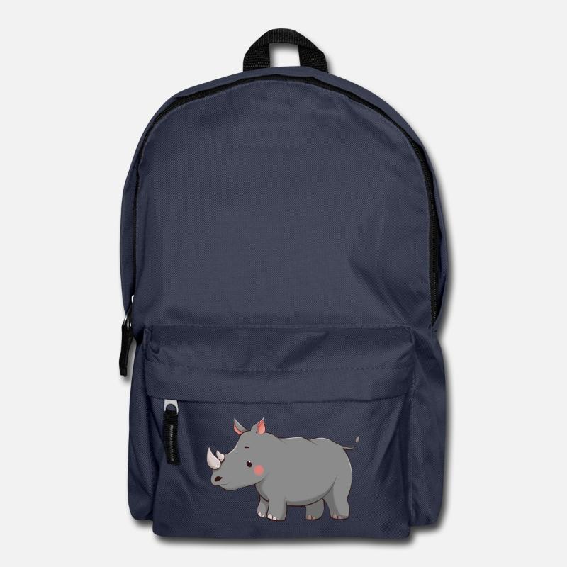 Rhinocéros - Sac à dos - bleu marine