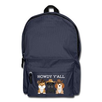 Howdy Y'all - Dog Lovers - Rucksack - Navy - Vorne