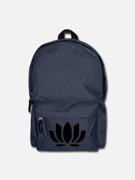 Lotusblume Lotusblüte Blumen Symbole schwarz - Rucksack - Navy