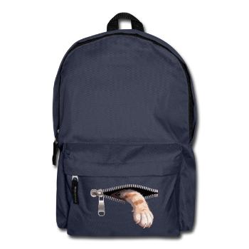 Cat Zipper Cat Mom Cat Cute Cats - Backpack - navy - Front