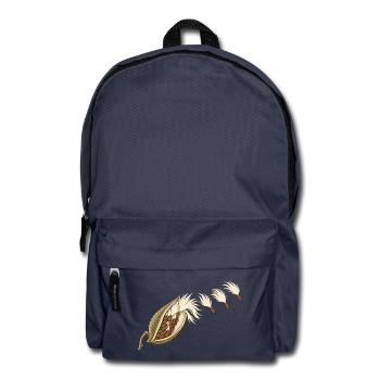Seidenpflanzenkapsel und treibende Samen - Rucksack - Navy - Vorne