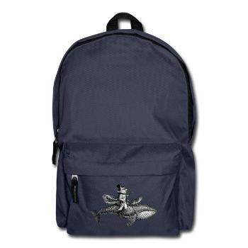 Un renard chevauchant une baleine - Sac à dos - bleu marine - Devant