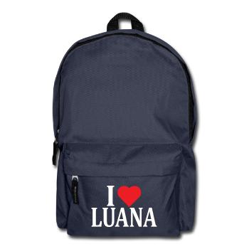 nom du t-shirt J’adore Luana idée cadeau t-shirt - Sac à dos - bleu marine - Devant
