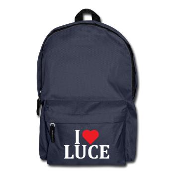 Name T-Shirt I love Light T-Shirt Geschenkidee - Rucksack - Navy - Vorne