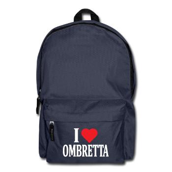 T-Shirt Ich liebe Ombretta T-Shirt Geschenkidee - Rucksack - Navy - Vorne