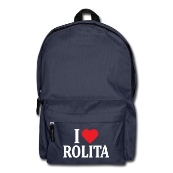 t-shirt I love Rolita t-shirt gift idea - Backpack - navy - Front